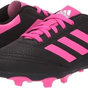 Adidas Kids Black and Pink Soccer Cleats